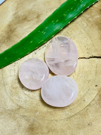 ROSE QUARTZ palm stone - 2 pieces